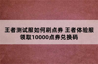 王者测试服如何刷点券 王者体验服领取10000点券兑换码